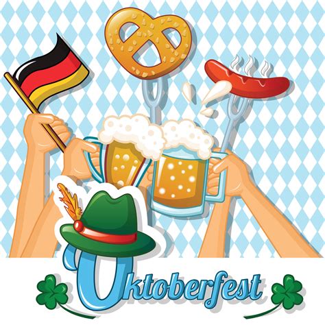 Oktoberfest holiday concept background, cartoon style 8775707 Vector Art at Vecteezy