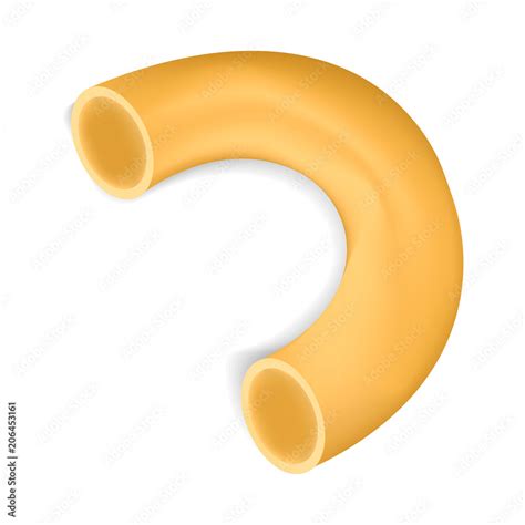 pipe rigate pasta mockup realistic illustration  pipe rigate pasta