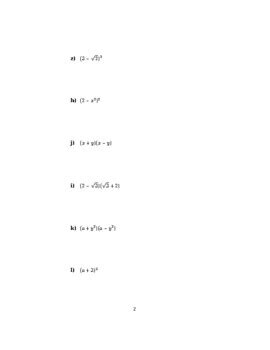 Algebraic identities worksheet no 4 (with solutions) by Mathamaniacs