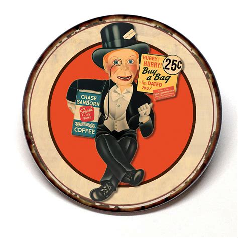 Chase And Sanborn Coffee Charlie Mccarthy Advertising Pocket Mirror Ebay