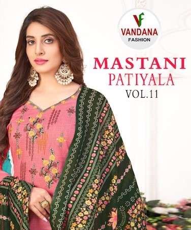 Vandana Mastani Patiyala Vol Heavy Cotton Embroidery Salwar Kameez