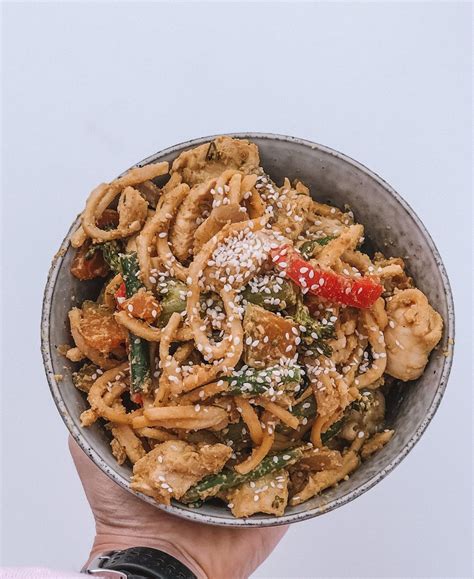 satay chicken noodle stirfry fantastic snacks