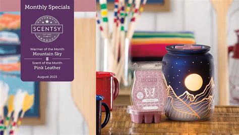 Scentsy August Warmer Scent Of The Month Mountain Sky Pink