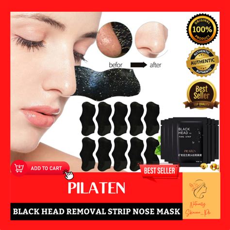 💯100 Authentic 10pcs Pilaten Blackhead Remover Original Peel Off Black