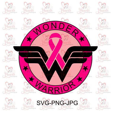 Ruban Rose Svg Wonder Woman Svg Cancer Du Sein Wonder Etsy