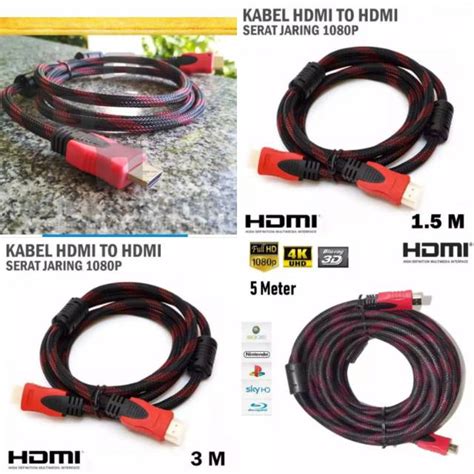 Jual ADN Kabel HDMI Serat Jaring Cable KABLE HDMI To HDMI 1 5M 3M