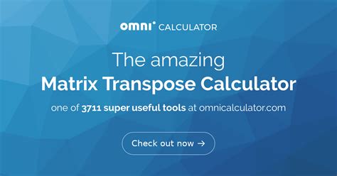 Matrix Transpose Calculator