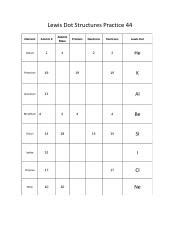 Lewis Dot Structures Practice 44.pdf - Lewis Dot Structures Practice 44 ...