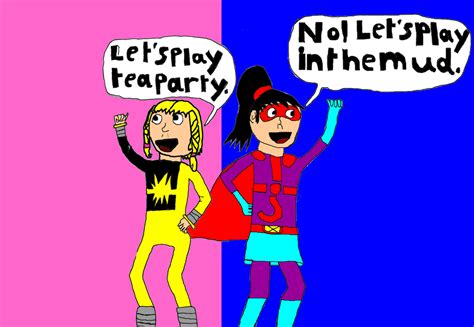 Girly Girl vs TomBoy by MonsterIsland1969 on DeviantArt