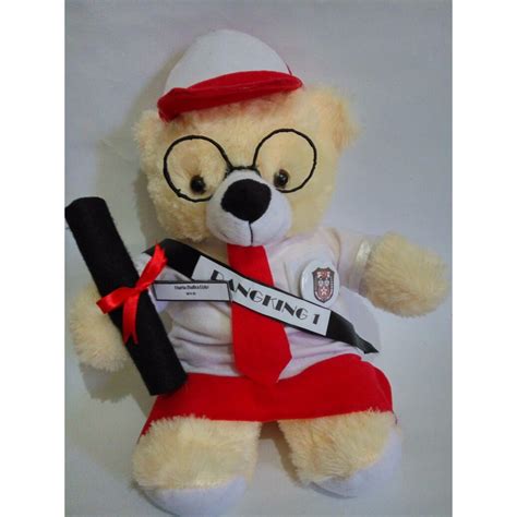 Jual Boneka Wisuda Bear Kacamata Sd Kado Graduation Sekolah Hadiah