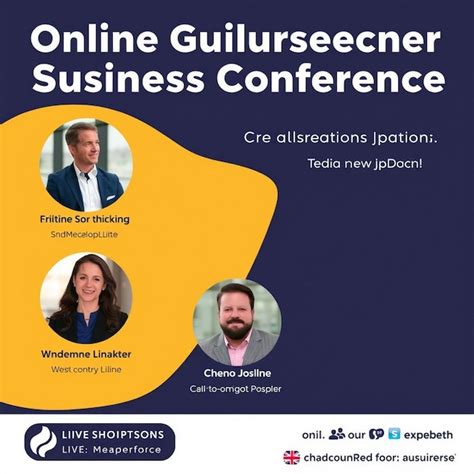 Online Multiple Guest Speaker Business Live Conference Social Media