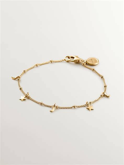 Pulseras de plata bañadas en oro amarillo Joyas Aristocrazy