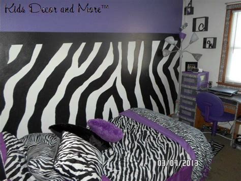 Zebra Bedroom Girls Tween Purple Custom Wall Mural Design Zebra Room Hot Pink Bedrooms Girl