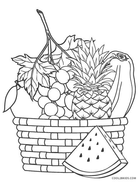 Desenho de Frutas para colorir Páginas para impressão grátis Cool2bKids