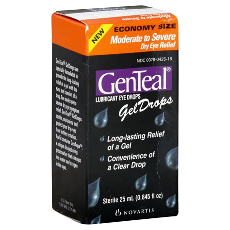 Genteal Lubricant Eye Drops Gel Drops Moderate To Severe 0845 Fl Oz