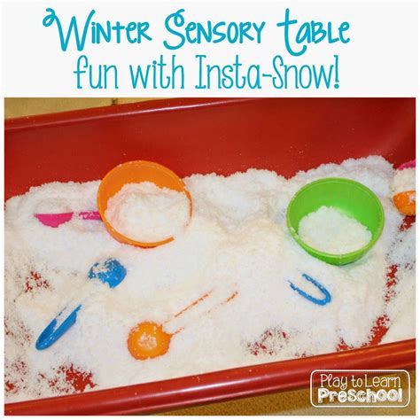 Insta Snow Sensory Table For Winter Preschool Activities