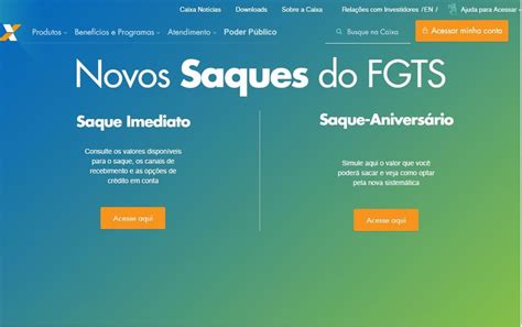 Site Da Caixa Permite Simular Valor E Aderir Ao Saque Anivers Rio Do