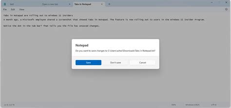 Microsoft Introduces Tabs In Notepad For Windows 11 Insiders Ghacks Tech News