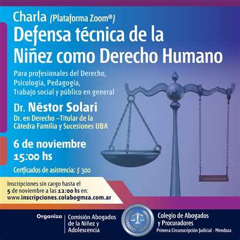 Defensa técnica de la niñez como Derecho Humano Colegio de Abogados y