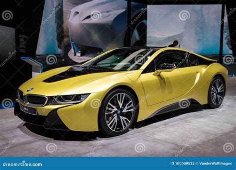 BMW I8 Protonic Frozen Yellow Edition Showcased Editorial Photography