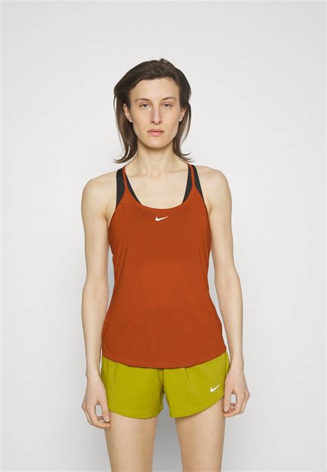 Nike Performance One Tank Top Dark Russet White Braun Zalando At