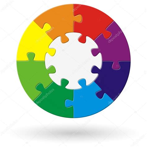 Round Puzzle With Options Stock Vector Opicobello