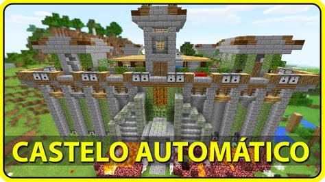 Minecraft PE O CASTELO AUTOMÁTICO MAIS BEM PROTEGIDO DO POCKET EDITION