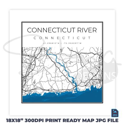 Connecticut River CT Topographical Map Print Ready Wall - Etsy