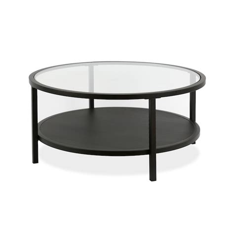 Hailey Home Rigan Blackened Bronze Glass Modern Coffee Table Ct0131 At