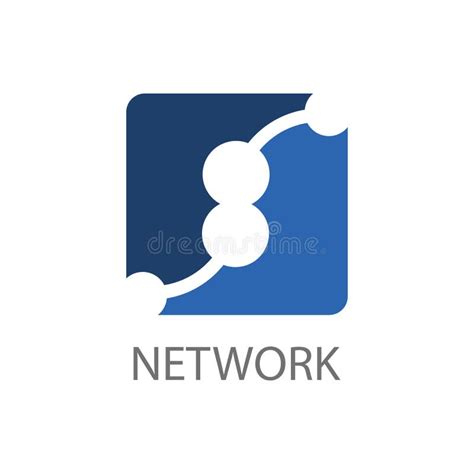 Square Network Link Logo Concept Design Symbol Graphic Template