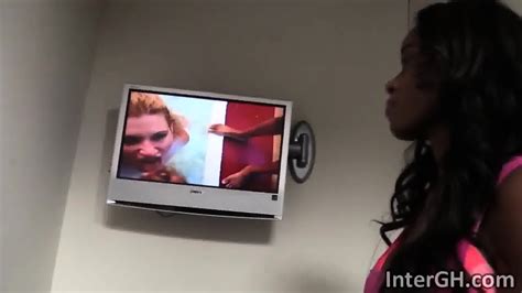 Beautiful Ebony Babe Jezabel Vessir Blowing Big White Cock