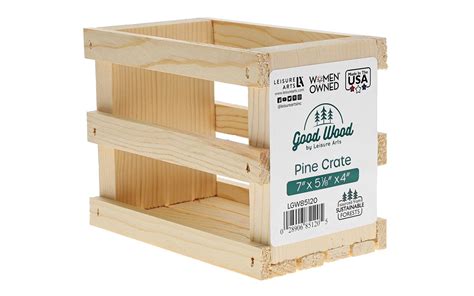 Good Wood By Leisure Arts Wooden Crate Wood Crate Unfinished Wood