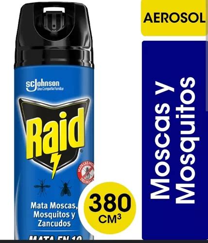 Raid Insecticida Mata Moscas Mosquitos Y Zancudos Spray Cc