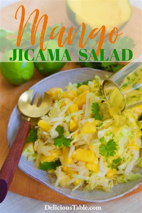 Mango Jicama Salad | Jicama slaw, Jicama, Easy salad recipes