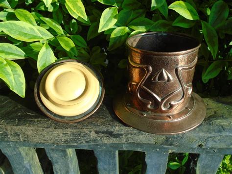 Antiques Atlas Arts Crafts Copper Tobacco Jar With Hearts