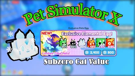 Subzero Cat Value In Pet Simulator X Roblox Pet Simulator X Value