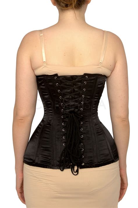 Underbust Waist Training Tightlacing Steel Boned Satin Corset Etsy