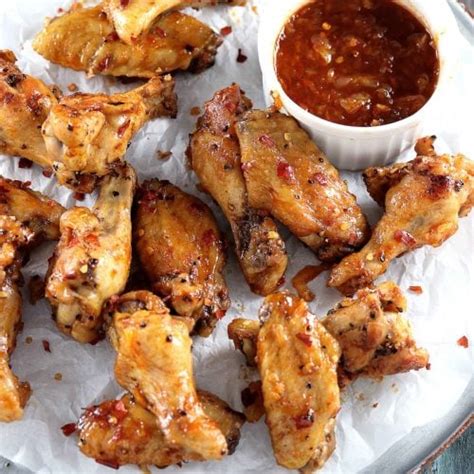 Thai Chicken Wings With Sweet Chili Sauce Low Carb Paleo Keto