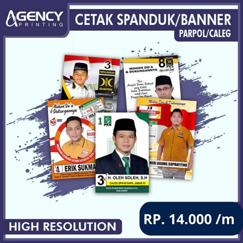 Jual Cetak Print Banner Spanduk Baliho Caleg Partai Pemilu Shopee