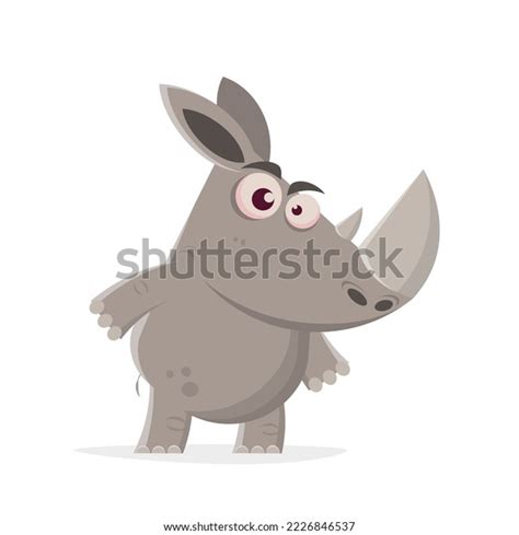 Funny Illustration Angry Cartoon Rhino Stock Vector (Royalty Free) 2226846537 | Shutterstock