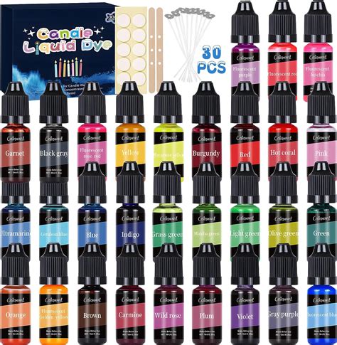 Nckihrkk Kit Colorant Bougie Cire Bougie Couleurs Colorant Liquide