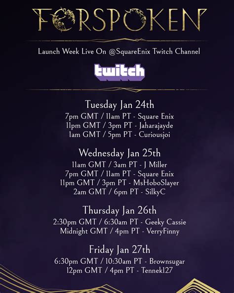 Check Out The Forspoken Launch Week Stream Dates On Squareenix