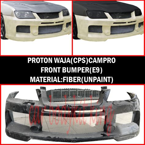 Proton Waja Cps Campro E9 Evo9 Front Bumper Fiber Bodykit Shopee Malaysia