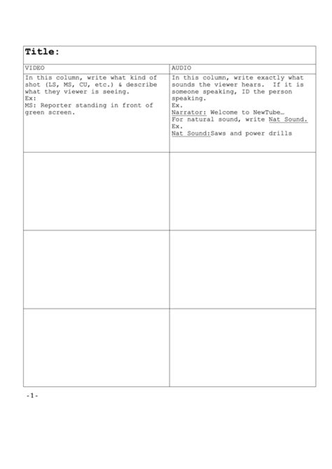 Two Column Template Printable Pdf Download