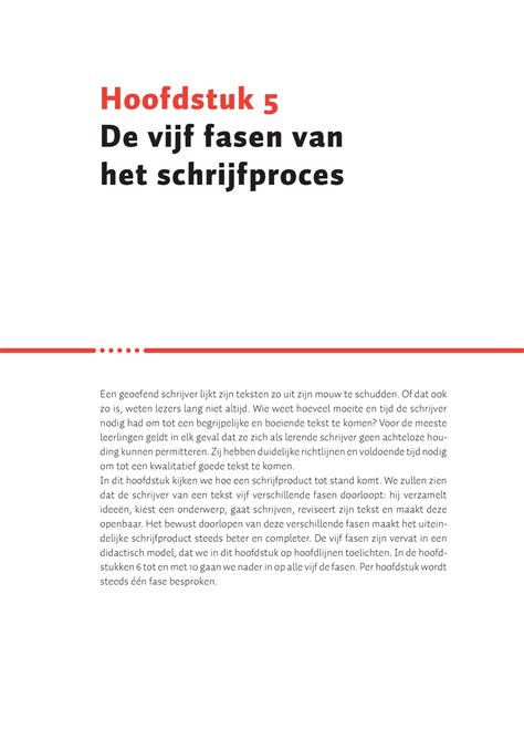 De 5 Fasen Van Het Schrijfproces In Een Notendop Hoofdstuk 5 De Vijf