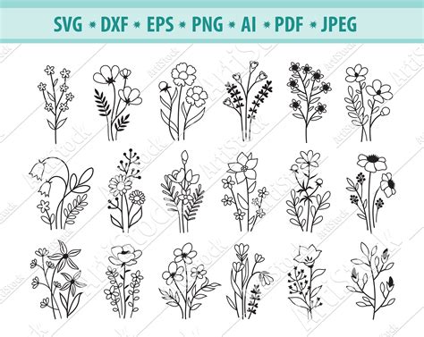 Flower Bouquet Svg Cut Files