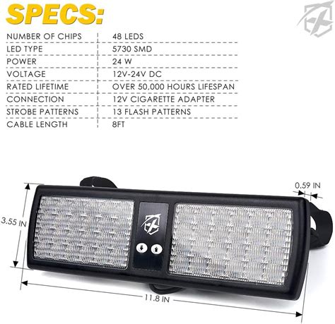 Xprite Luces Led Estrobosc Picas Para Veh Culos De Emergencia Yaxa