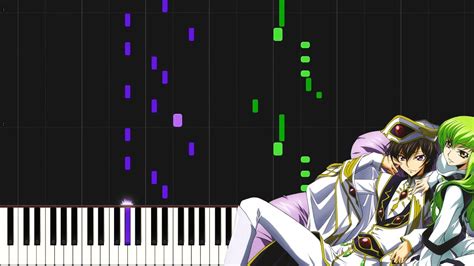 Code Geass Opening 1 Colors Synthesia Piano Tutorial Youtube