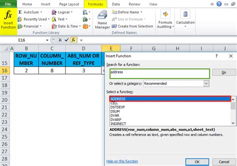 Address In Excel Formula Examples How To Use