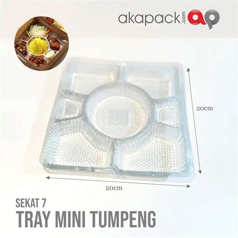 Jual Mika Tray Kotak Sekat Plastik Bening Transparan Nasi Kotak X